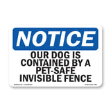 Our Dog Is Contained By A Pet-Safe Invisible Fence