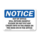 Out Of Office Will Return Shortly Please