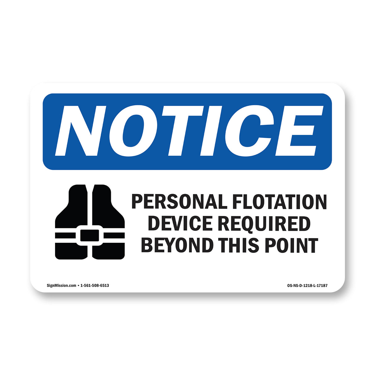 Personal Flotation Device Required