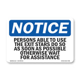 Persons Able To Use The Exit Stair Do So