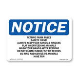 Petting Farm Rules Safety First Always