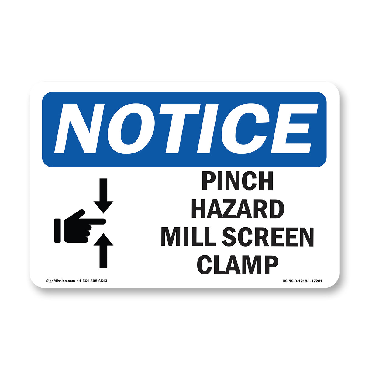 Pinch Hazard Mill Screen Clamp