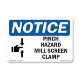 Pinch Hazard Mill Screen Clamp