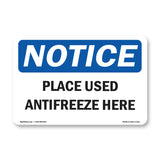 Place Used Antifreeze Here