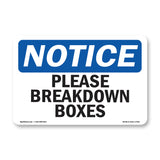 Please Breakdown Boxes