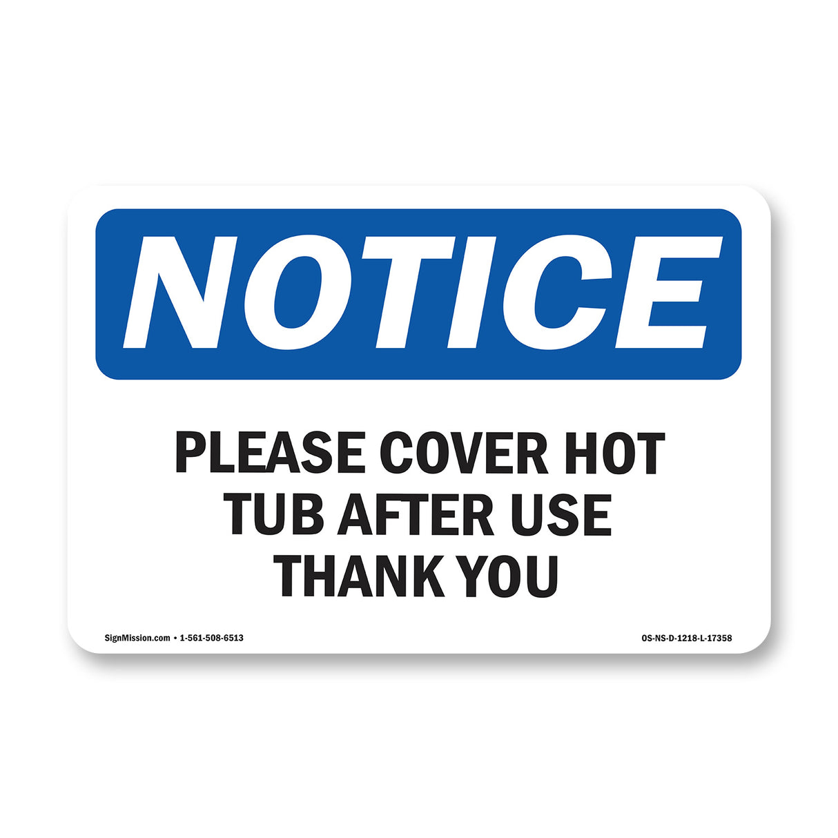 Please Cover Hot Tub After Use Thank You