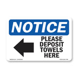 Please Deposit Towels Here [Left