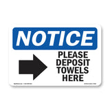 Please Deposit Towels Here [Right