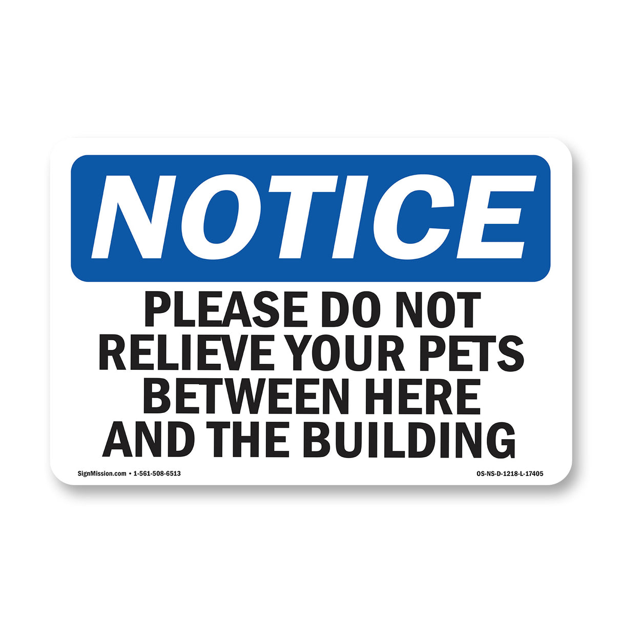 Please Do Not Relieve Your Pets Between