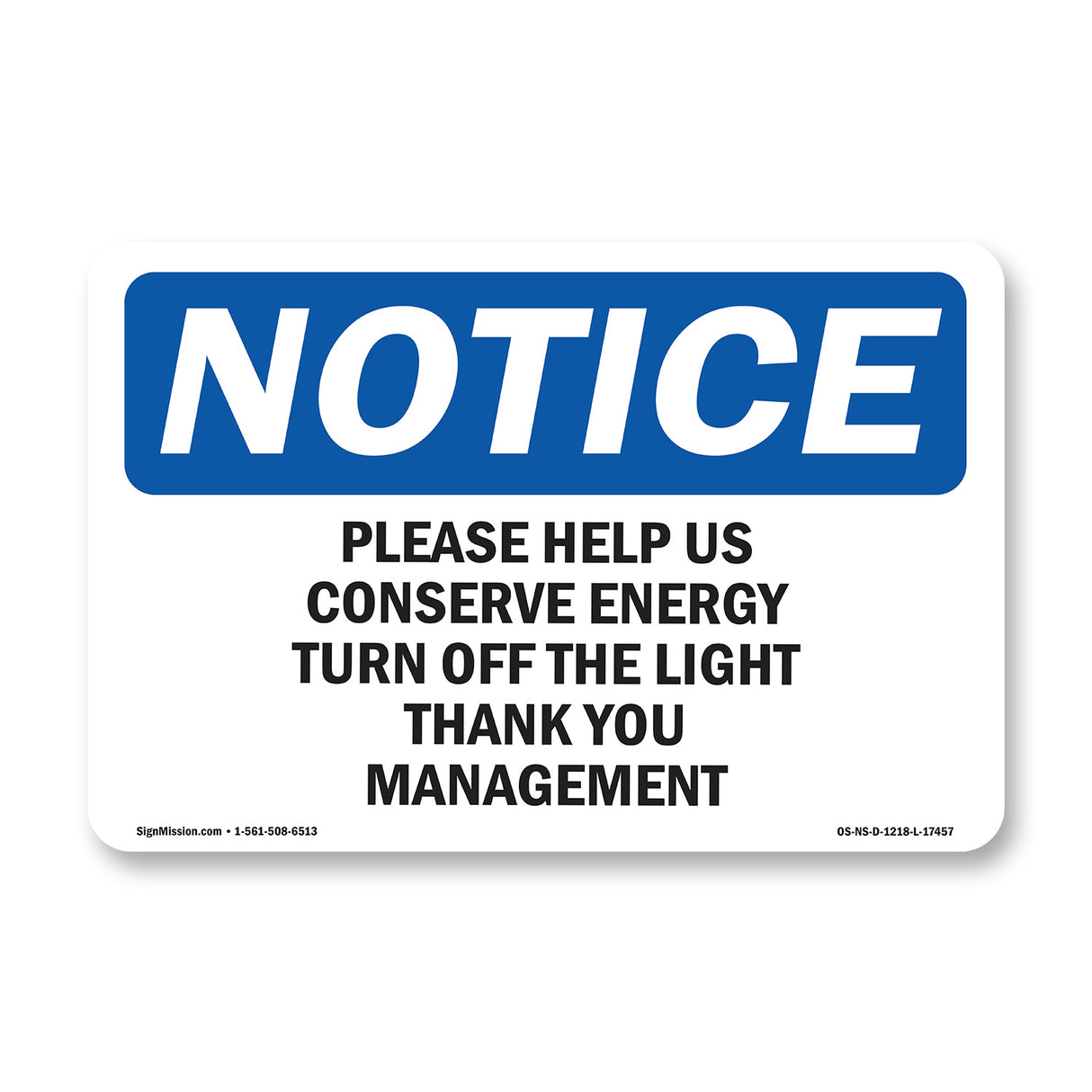 Please Help Us Conserve Energy