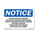 Please Keep Spa Covered Your Spa Is Cleaned