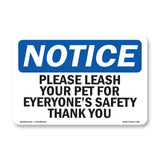 Please Leash Your Pet For Everyone's Safety