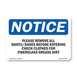 Please Remove All Boots Shoes Before Entering