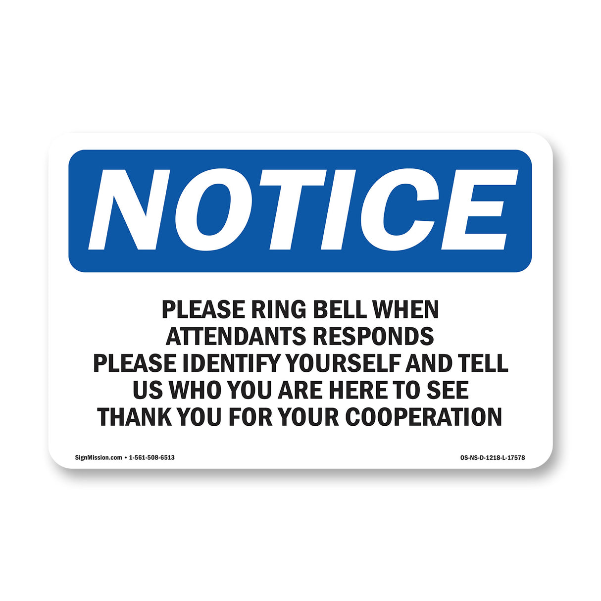 Please Ring Bell When Attendant Responds