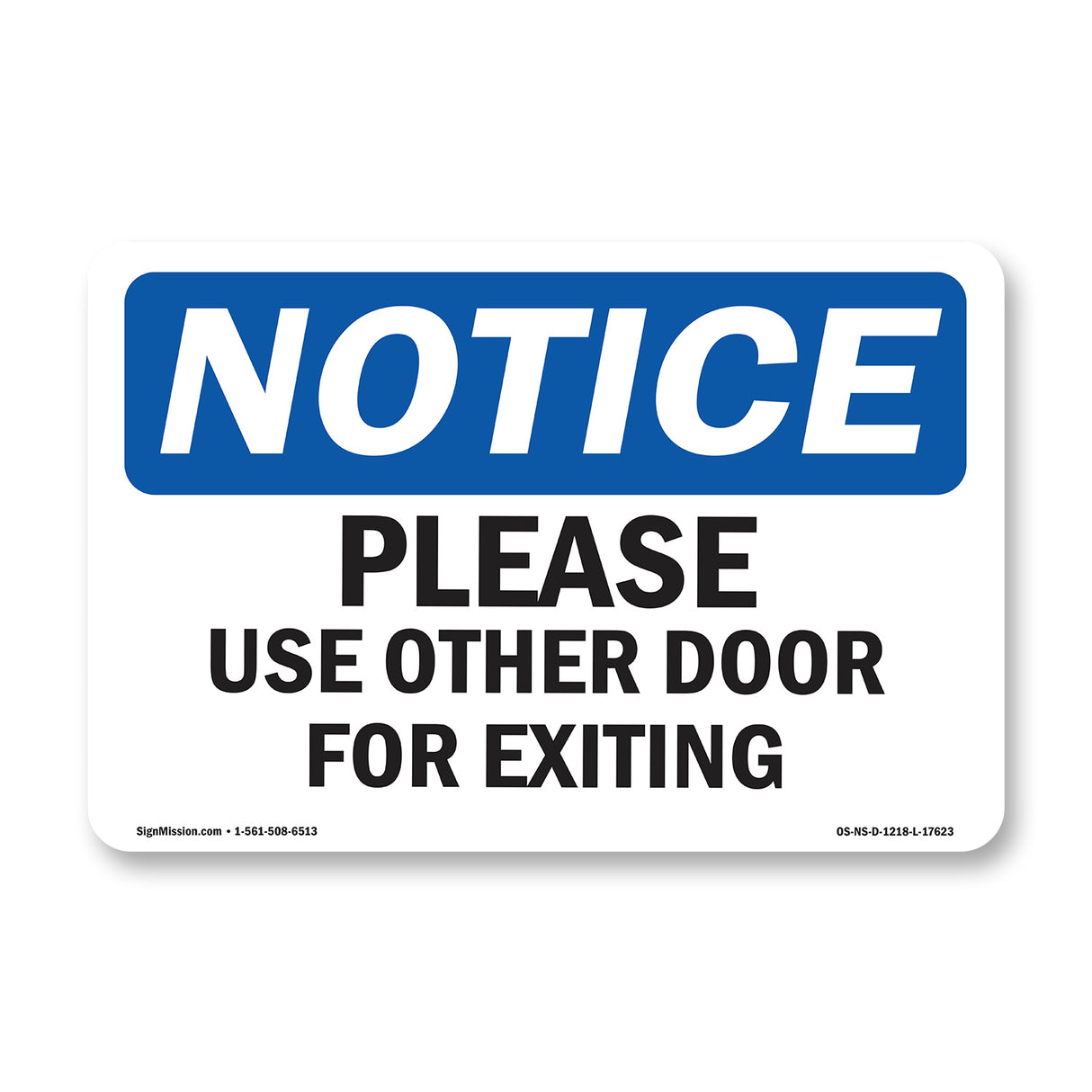 Please Use Other Door For Exiting