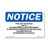 Pool & Spa Hours ____ Am To ____ Pm No Food