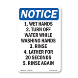 1. Wet Hands 2. Turn Off Water