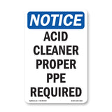 Acid Cleaner Proper PPE Required