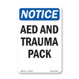 AED And Trauma Pack Sign