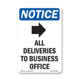 All Deliveries To Business Office
