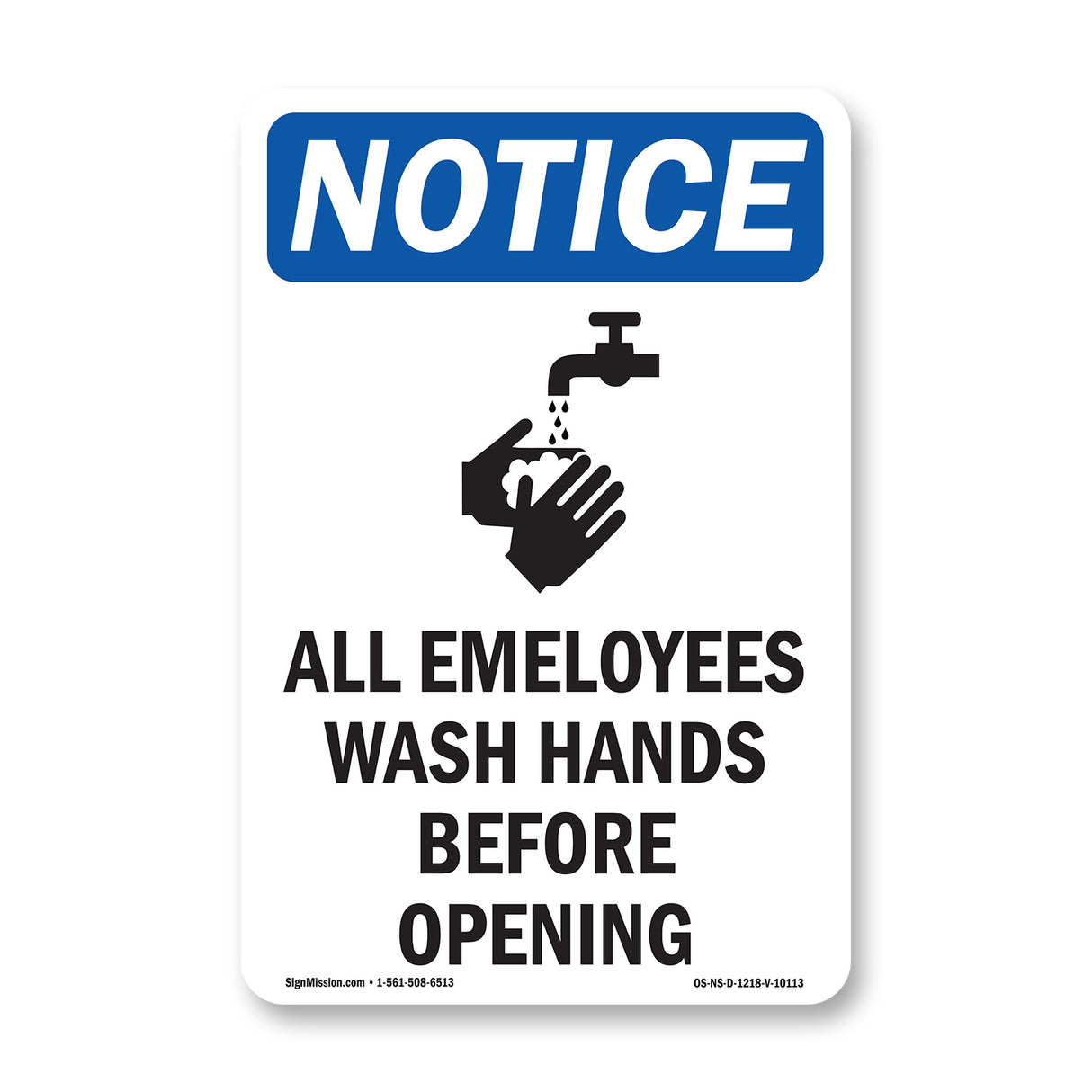 All Employees Wash Hands Before