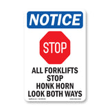 All Forklifts Stop Honk Horn