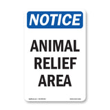 Animal Relief Area Sign