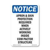 Apron & Skin Protection Required