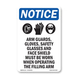 Arm Guards, Gloves, Safety Glasses