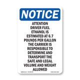 Attention Driver Fuel Ethanol Is Estimated