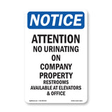 Attention No Urinating On Company Property