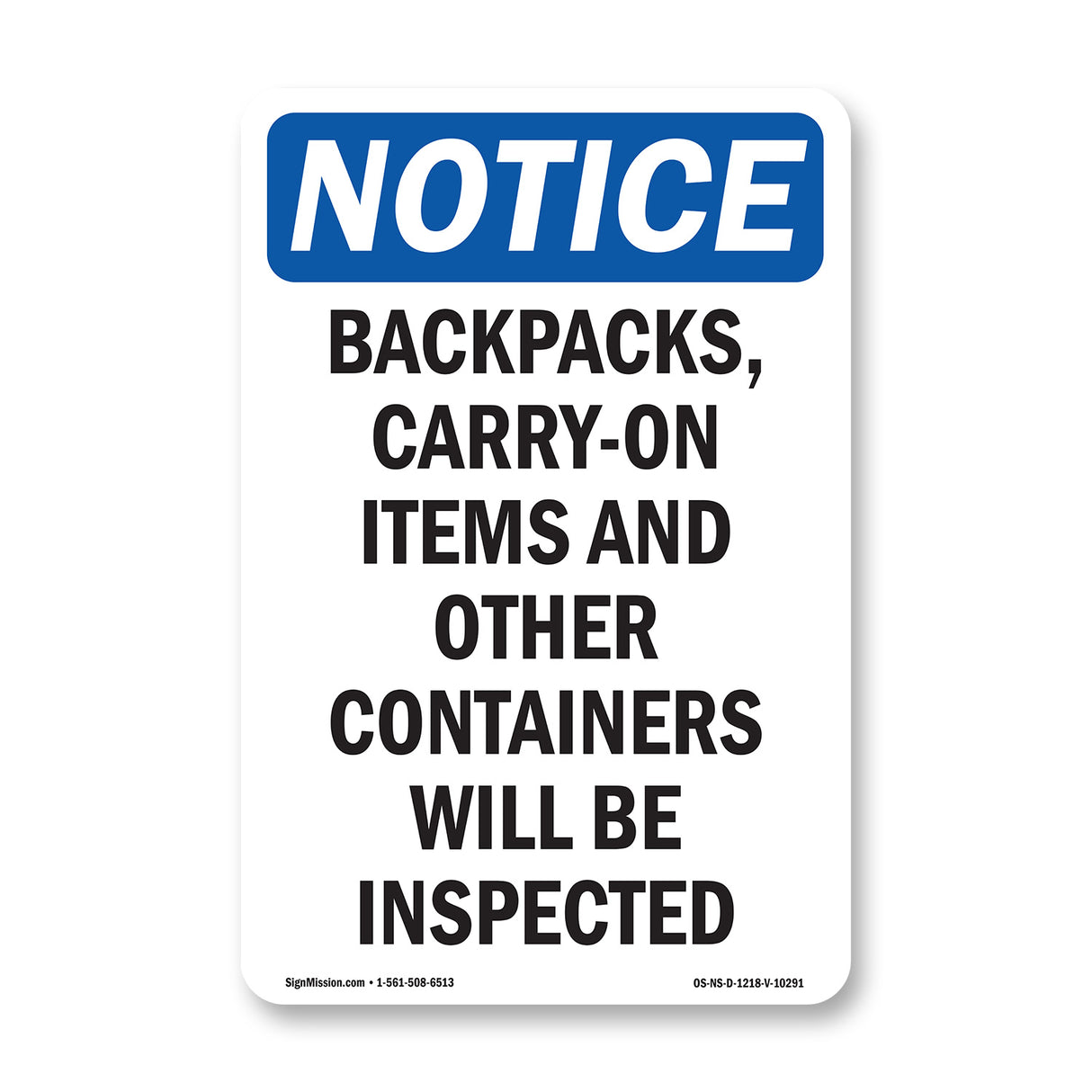 Backpacks, Carry-On Items And Other Containers