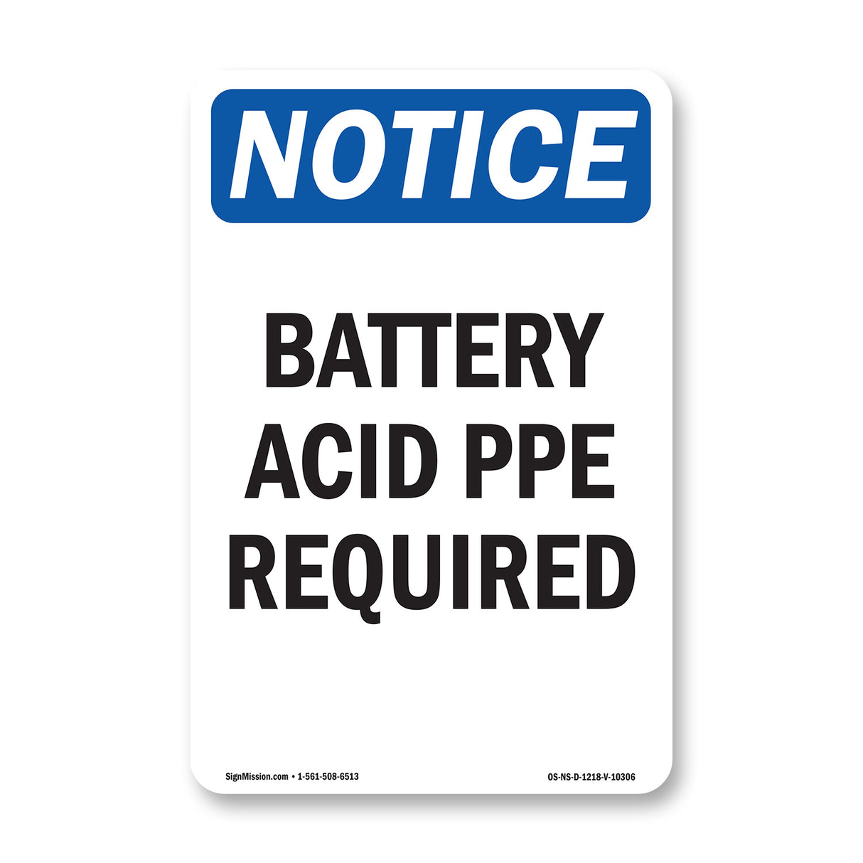 Battery Acid PPE Required