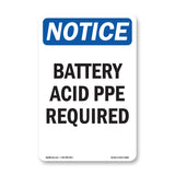Battery Acid PPE Required