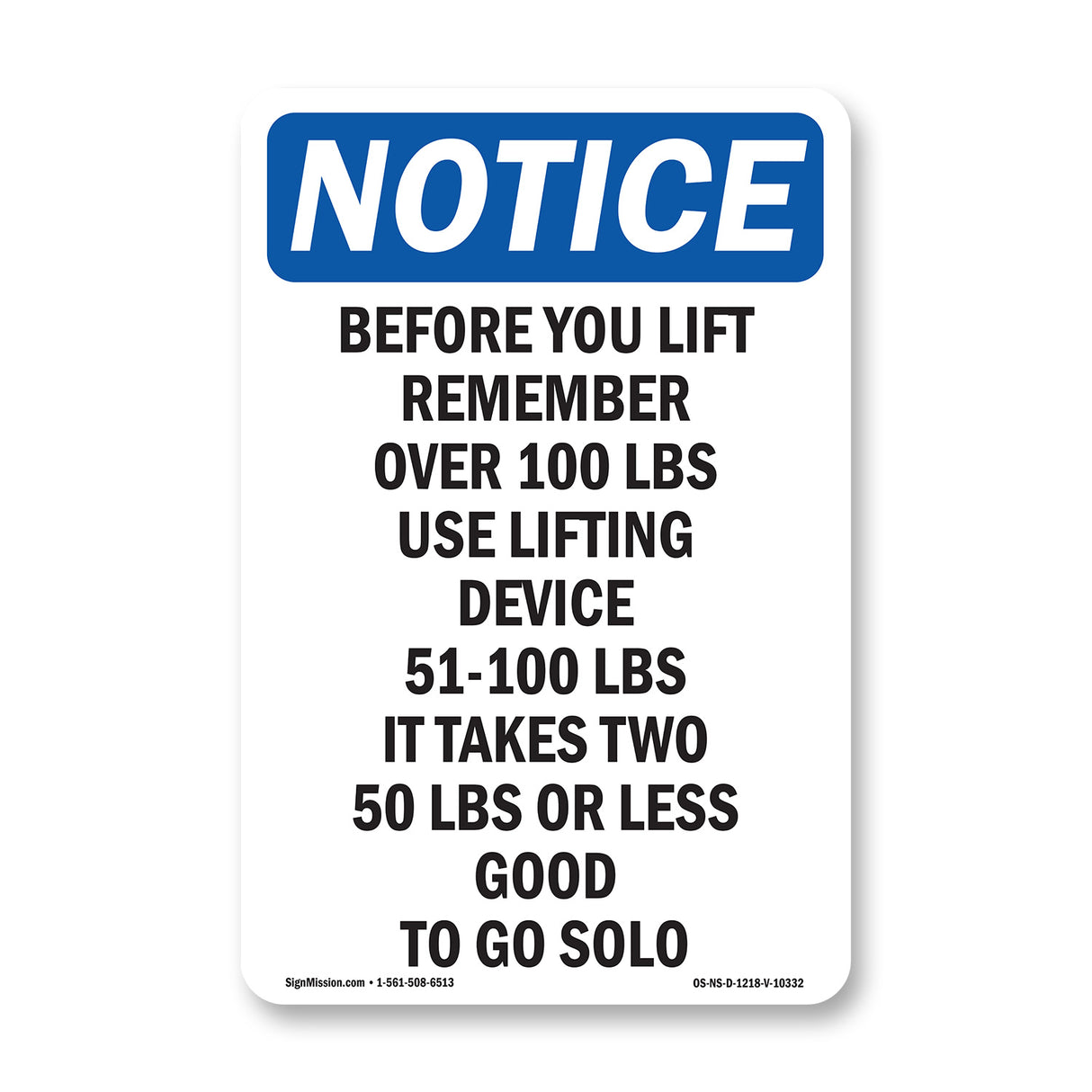 Before You Lift Remember Over 100 Lbs Use