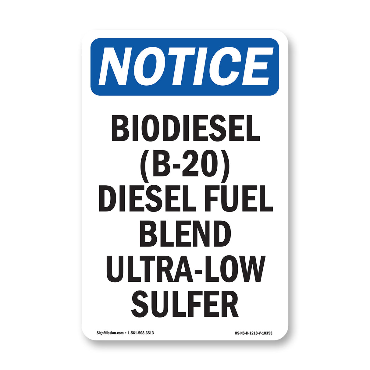 Biodiesel (B-20) Diesel Fuel Blend