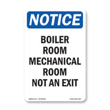 Boiler Room Mechanical Room Not An Exit Sign