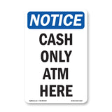 Cash Only ATM Here