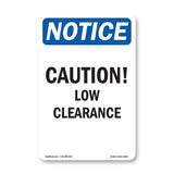 Caution Low Clearance Sign