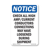 Check All High Amp Current Conductor Connections