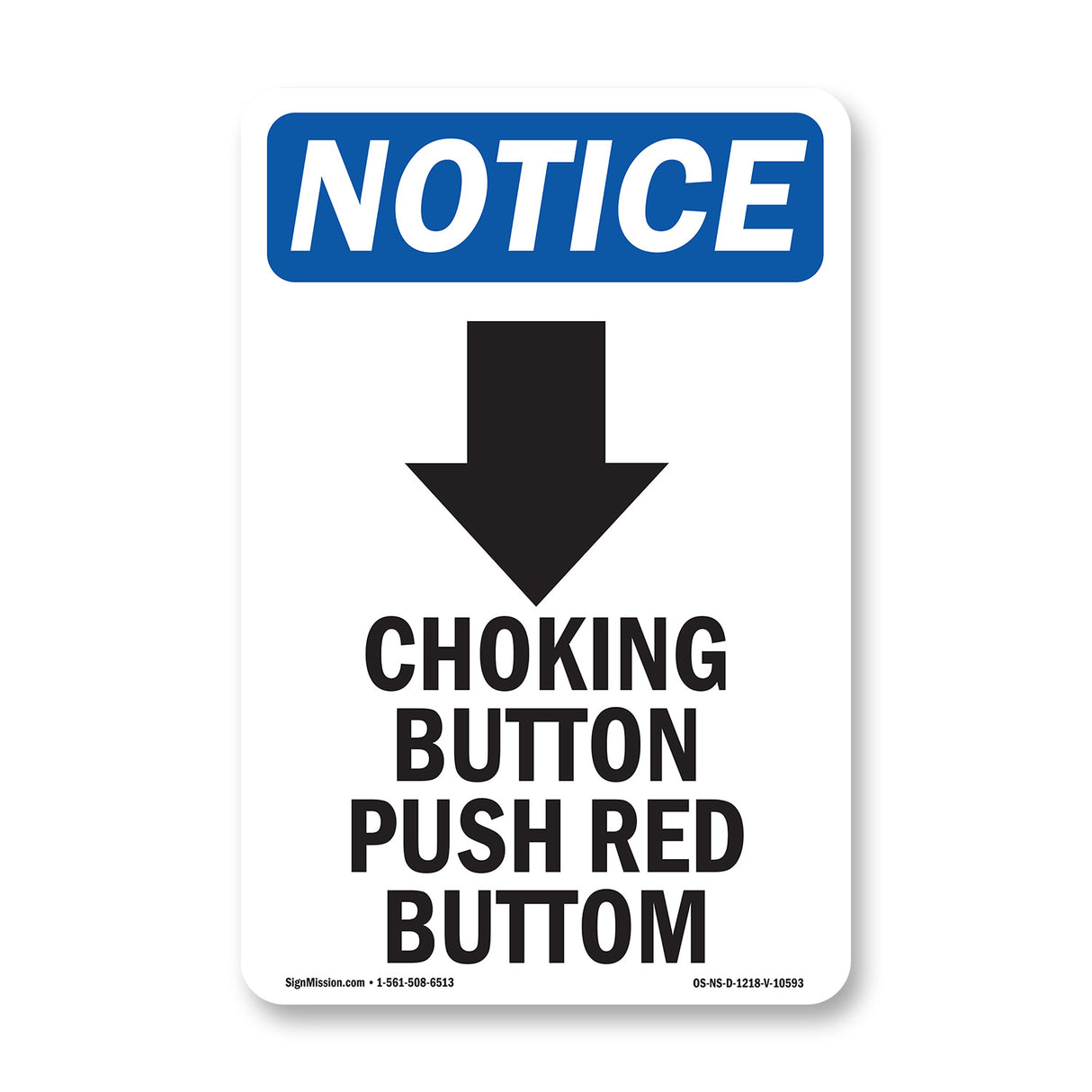 Choking Button Push Red Button
