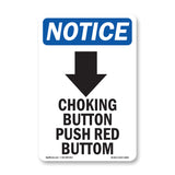 Choking Button Push Red Button