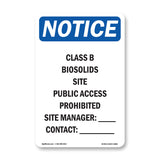 Class B Biosolids Site Public Access Prohibited