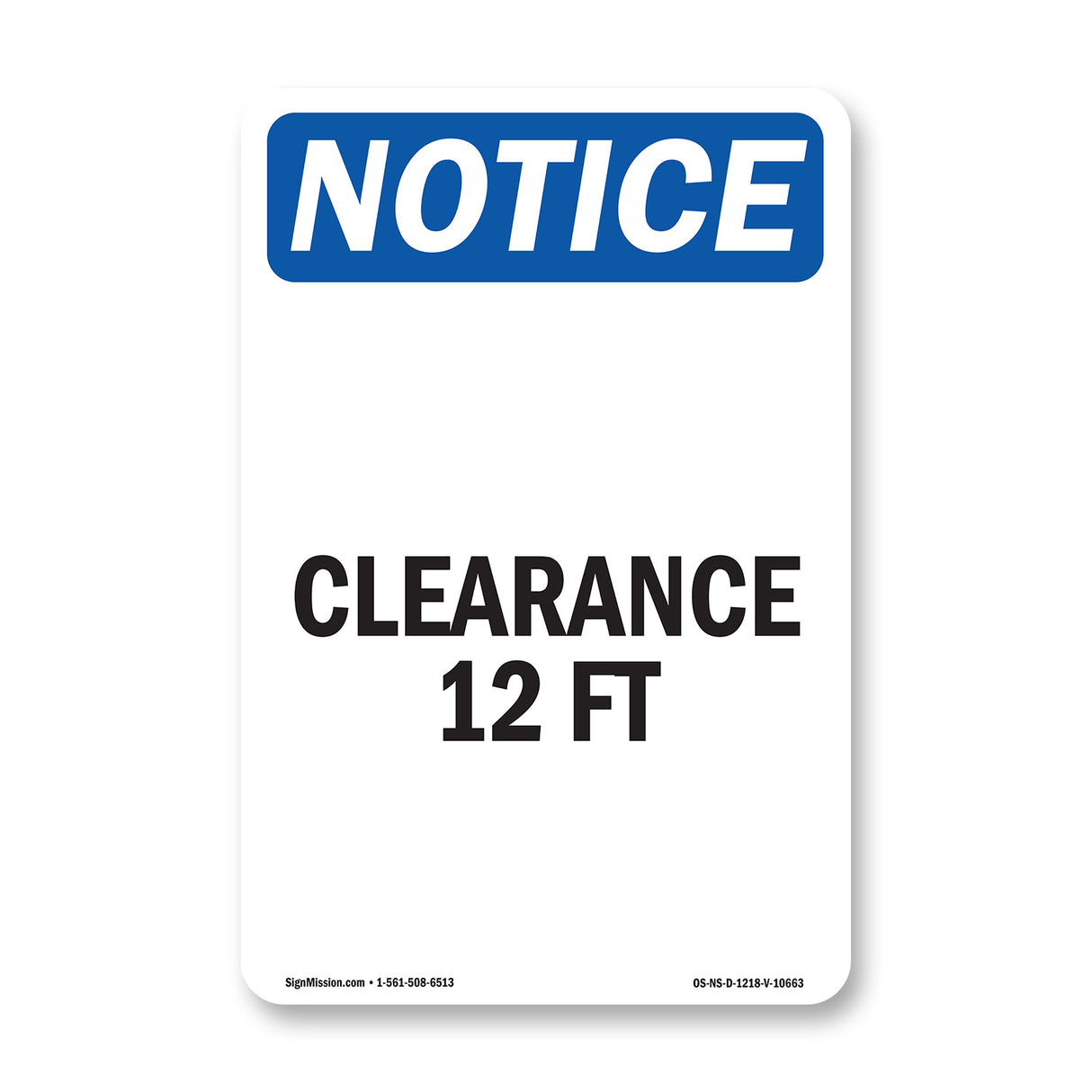 Clearance 12 Ft Sign