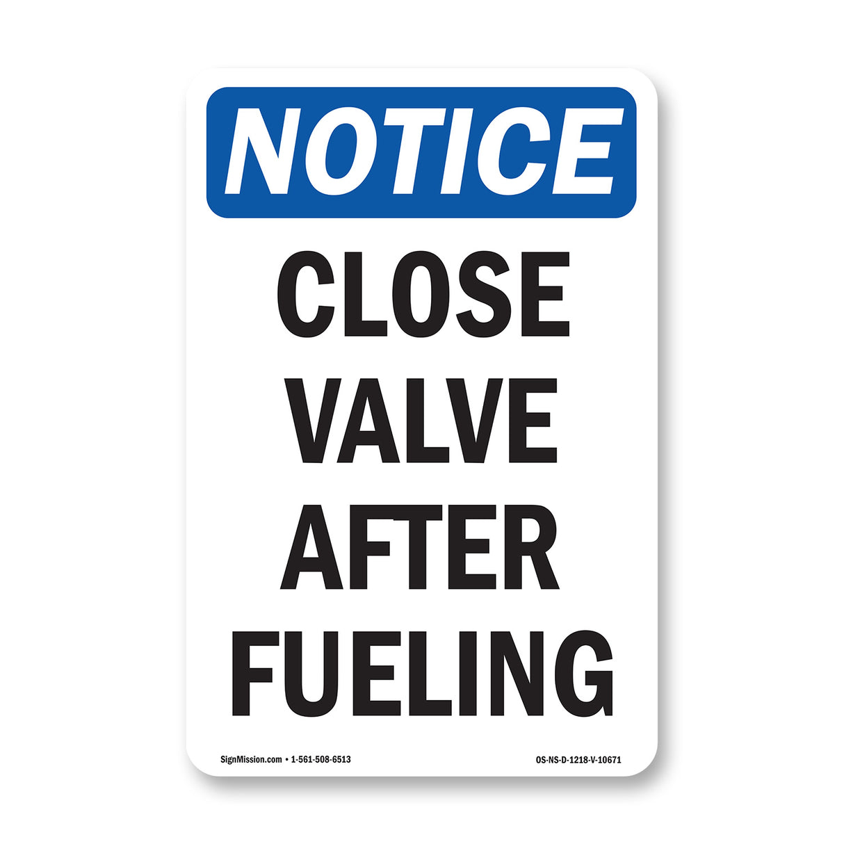 Close Valve After Fueling