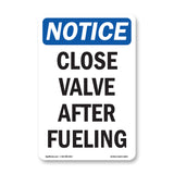 Close Valve After Fueling