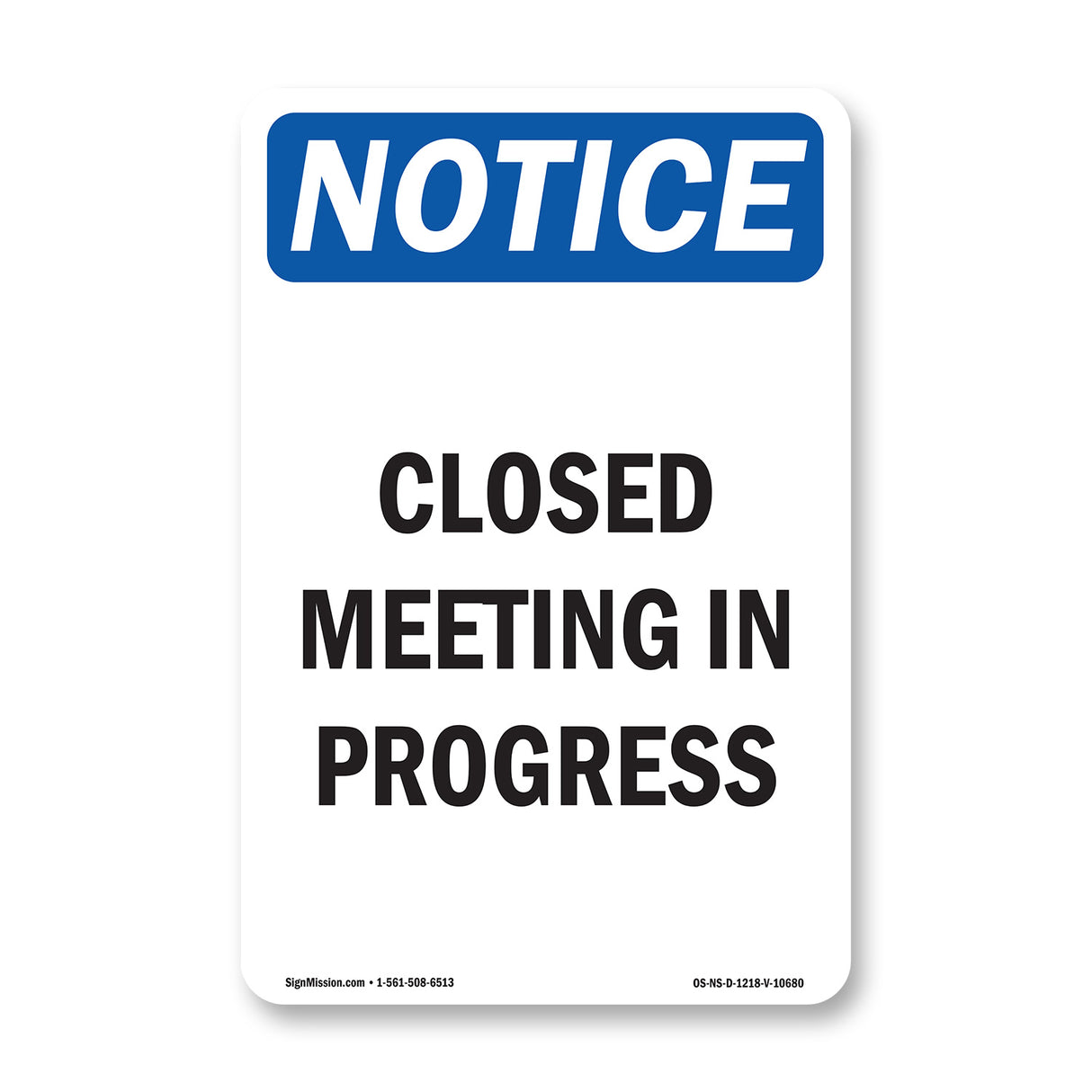 Closed Meeting In Progress