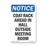 Coat Rack Ahead In Hall Outside Meeting Room