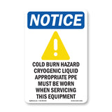 Cold Burn Hazard Cryogenic Liquid