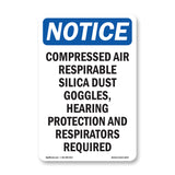 Compressed Air Respirable Silica Dust Goggles,